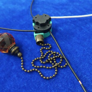 带电线吊扇电风扇灯拉线开关 三档调档控制拉绳拉链调速开关268S6