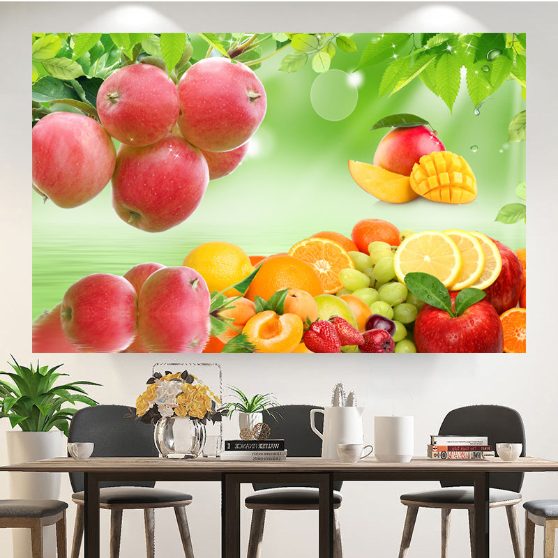 自粘墙纸水果蔬菜创意装饰墙贴超市海报新中式餐厅背景墙壁画贴纸,家居饰品,现代装饰画,淘宝优惠券,粉丝福利购,淘宝优惠卷