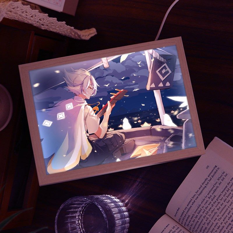 光遇巫师小夜灯发光手办海报画框摆件生日礼物相框灯画周边灯光画,家居饰品,现代装饰画,淘宝优惠券,粉丝福利购,淘宝优惠卷