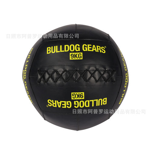 健身软药球皮革健身房墙球Wallball健身药球出口低弹实心墙球