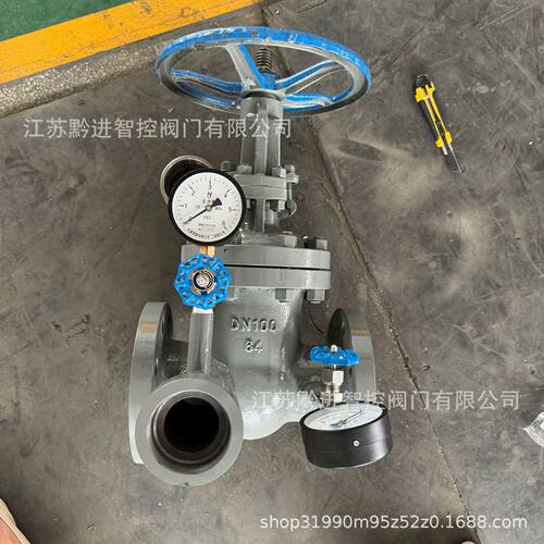 Z41H-64P手动闸阀带压力显示表法兰连接明杆闸阀球墨铸铁硬密封