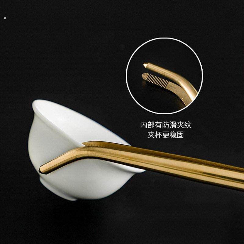 特价茶夹04不锈钢加厚茶夹 功夫茶具杯夹防烫手茶夹子茶道零配件