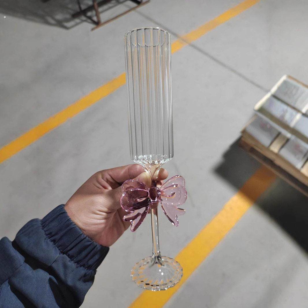 可爱风网红高硼硅玻璃高脚杯蝴蝶领结酒杯香槟鸡尾酒红酒杯,餐饮具,鸡尾酒杯,淘宝优惠券,粉丝福利购,淘宝优惠卷