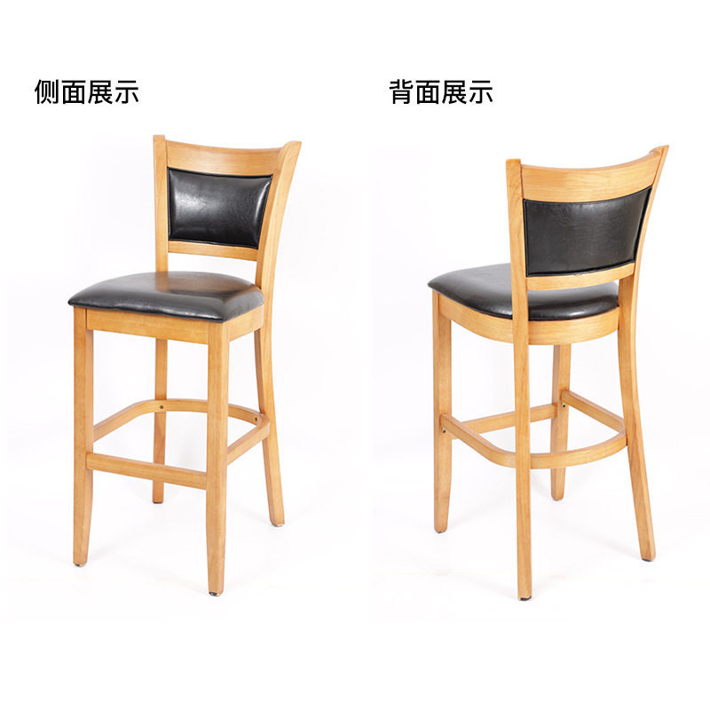 复古实木酒吧高吧桌椅音乐主题餐吧椅商用美式高脚凳酒馆家具定制