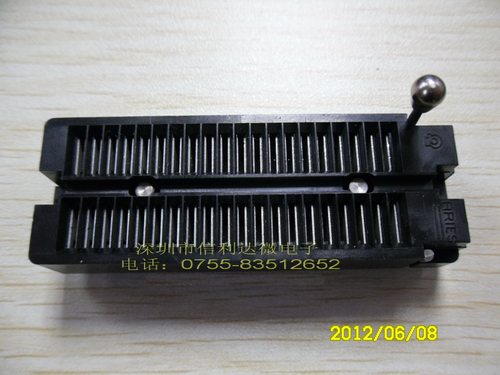 IC烧录座DIP-40PH黑色DIP40 台产ARIES锁紧座DIP-40 测试座