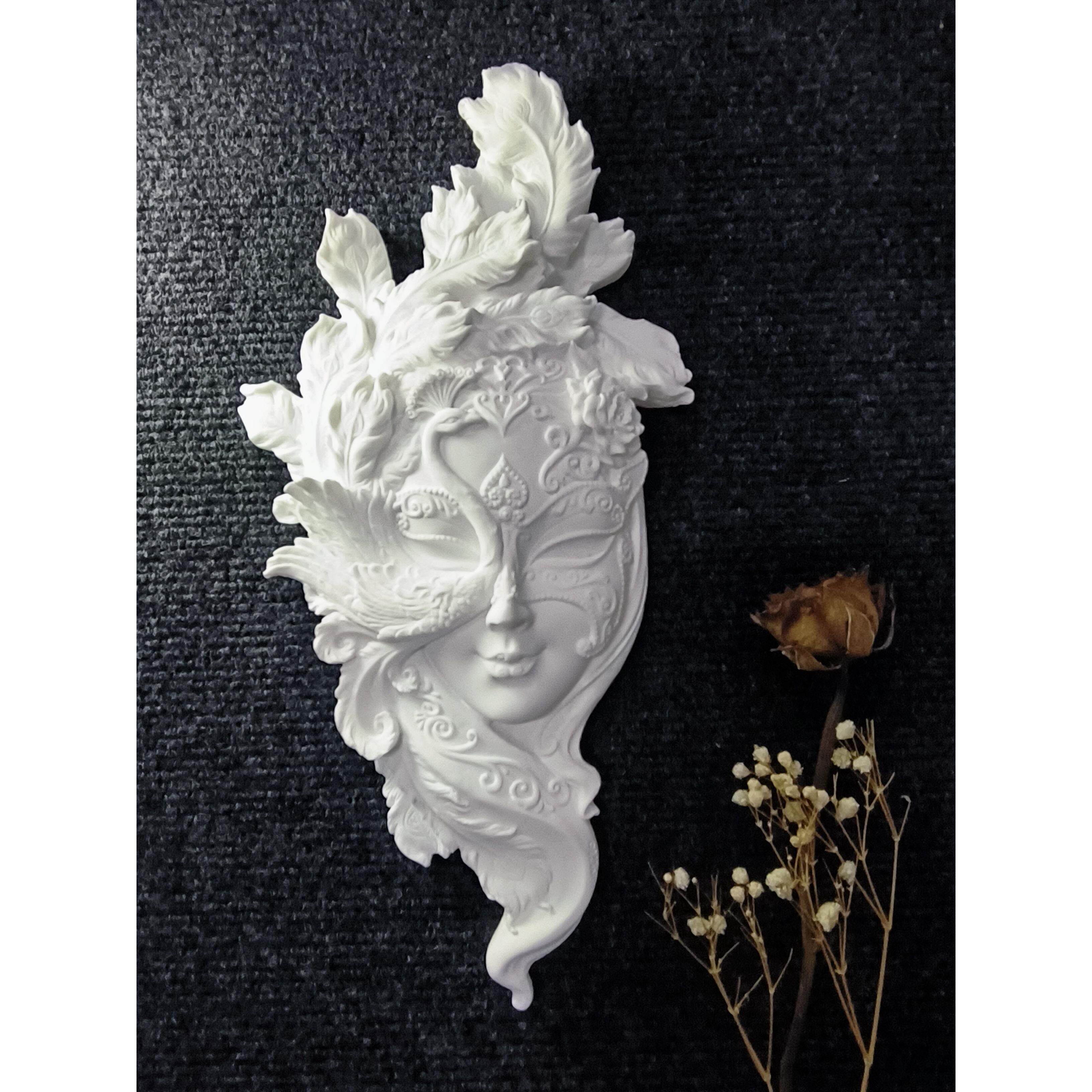 雀之灵 立体浮雕装饰画 玄关壁挂 石膏雕塑艺术品