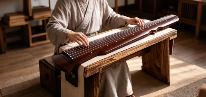 伏羲式古琴初学桐木考级演奏专业级乐器大全全套古风琴