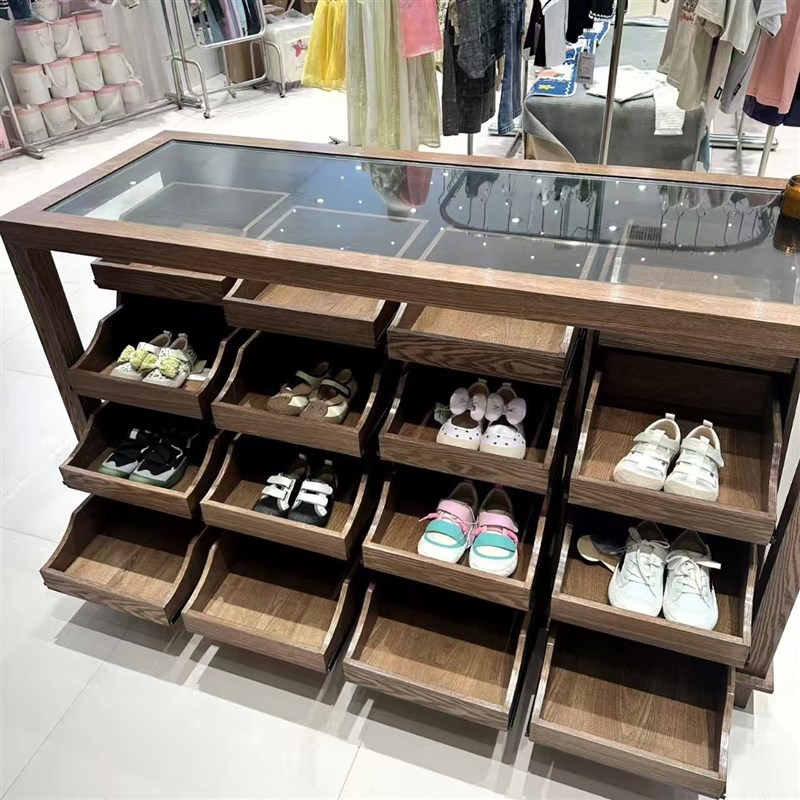 服装店中岛台展示柜女装店中岛柜流水台童装店陈列柜饰品柜中岛桌