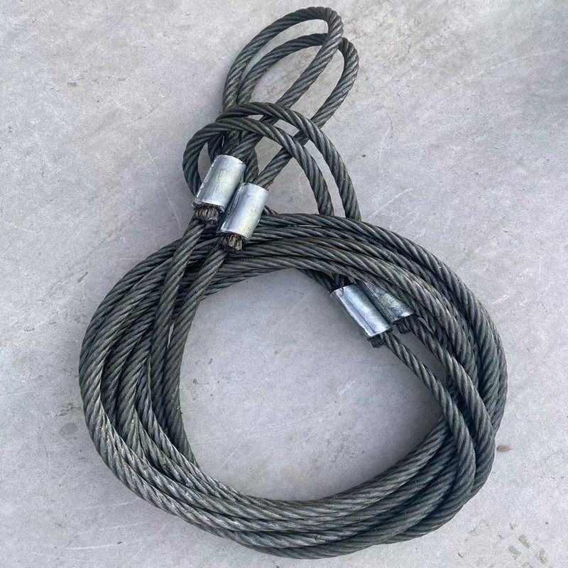 双扣压头压铝套钢丝绳吊车专用起重钢丝绳吊索具28/30/32/36mm粗