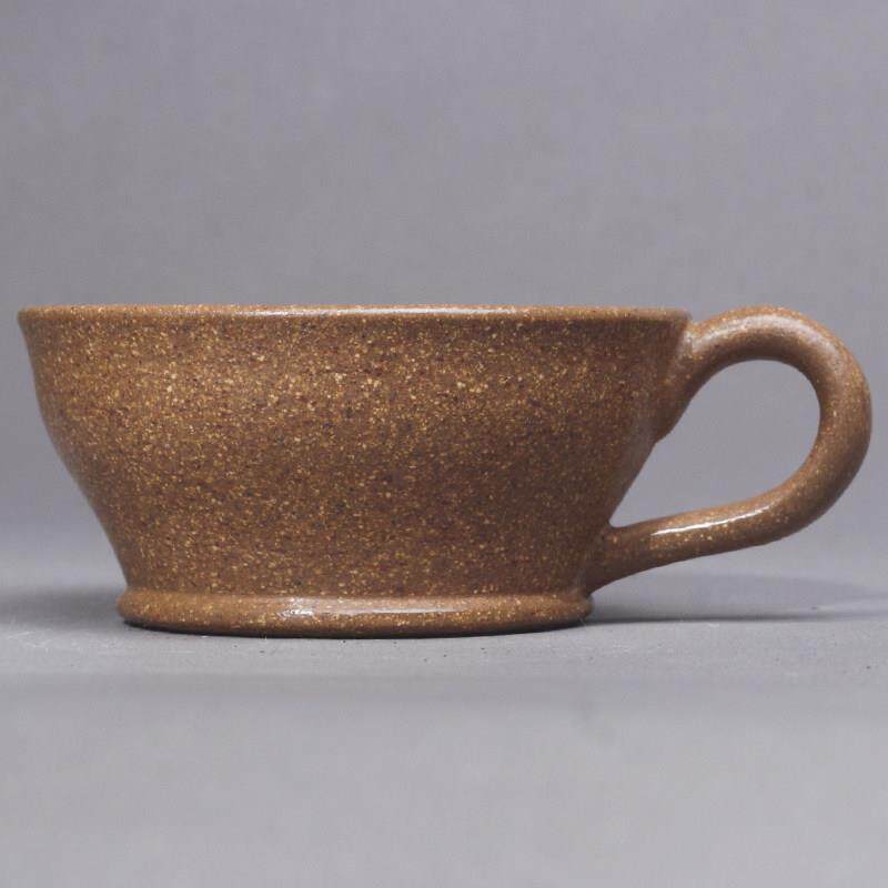 宜兴紫砂功夫茶杯单杯 紫砂杯子小杯带把防烫口杯主人品茗杯茶碗