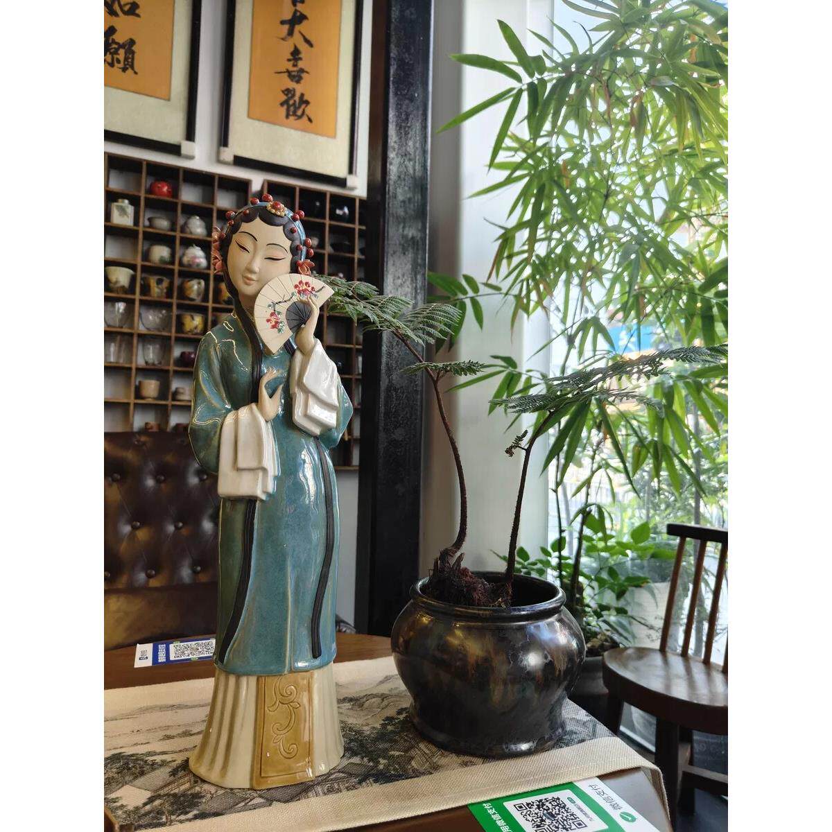 陶瓷侍女仕女侍女摆件家居客厅办公室装饰品送礼佳品
