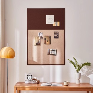 竖版毛毡软木板照片墙贴免打孔留言板挂墙记事展示板墙面装饰自粘