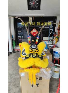 大圣醒狮头饰羽毛装饰 广东特色手工艺品 美猴王头饰紫金冠 适合