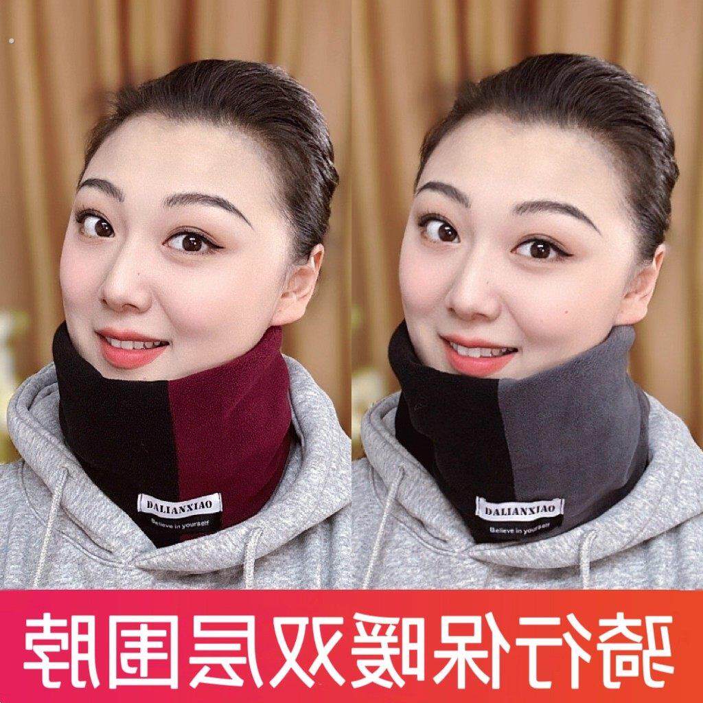 百搭围脖帽子一体两用秋季冬季韩版男女拼色面罩加厚保暖骑行脖套