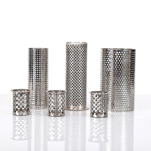 管道阀门过滤网不锈钢过滤网筒冲孔板过滤网定制钛合金过滤器滤芯