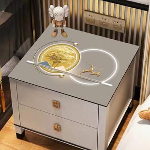 防水防油皮革PVC桌垫床头柜现代简约防尘盖布书桌桌面垫轻奢桌布