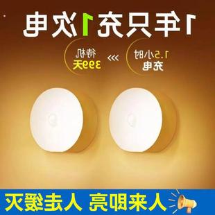 2025新款led灯感应人走灯灭全智能感应灯可充电楼梯灯厕所走廊灯