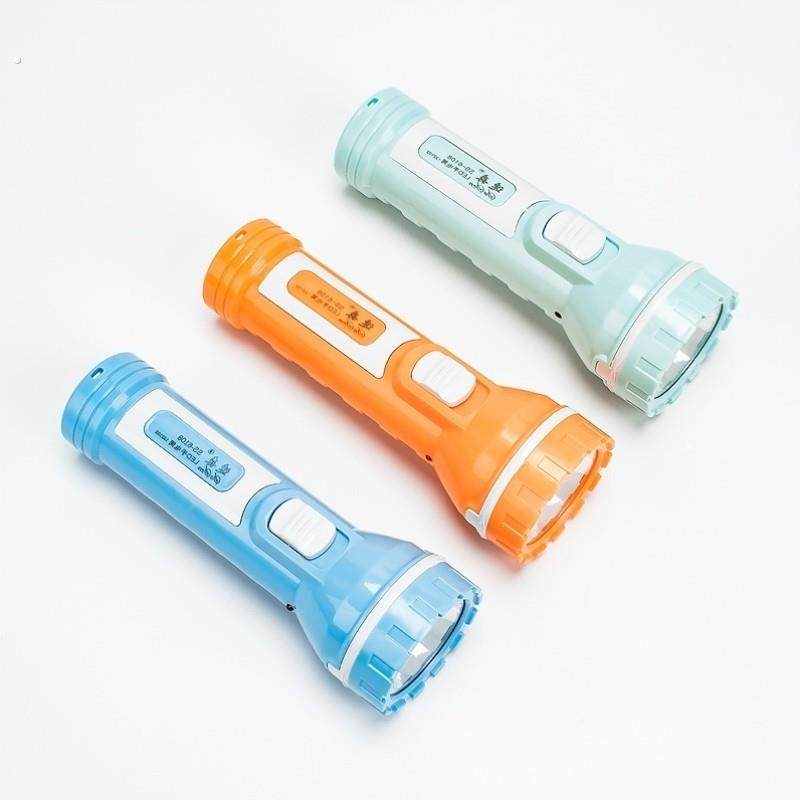 三刚牌老式塑料手电筒 黄光 2节2号电池 胎教 2节2号 全新