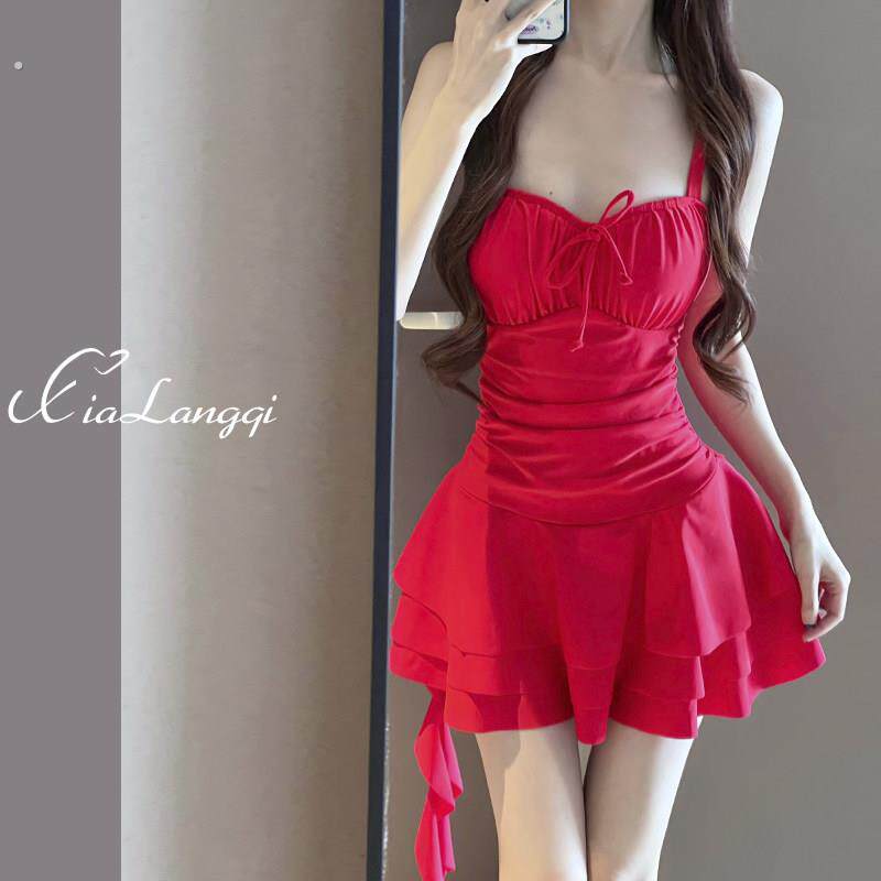 泳衣女款2025新款连身裙式小个子高级感保守遮肉微胖女孩海边度假