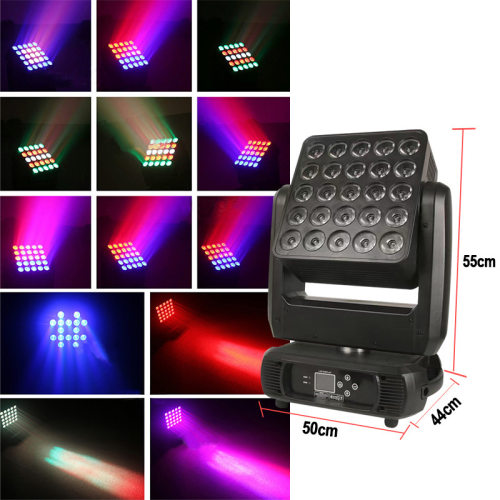 25颗摇头矩阵灯舞台灯 12W4合1 LED无极旋转染色酒吧stage light