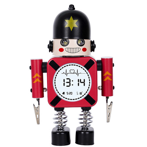 LED大兵机器人静音数字闹钟