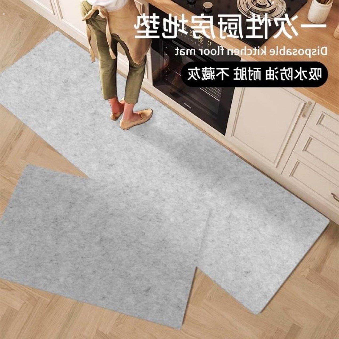 家用厨房一次性地垫防脏免洗吸水吸油防滑卫生间入户门口可拼接