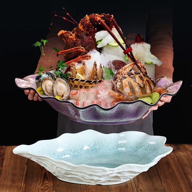 高档密胺鱼生专用盘刺身盘三文鱼刺身干冰盘海鲜姿造盘火锅肥牛盘,餐饮具,盘,淘宝优惠券,粉丝福利购,淘宝优惠卷