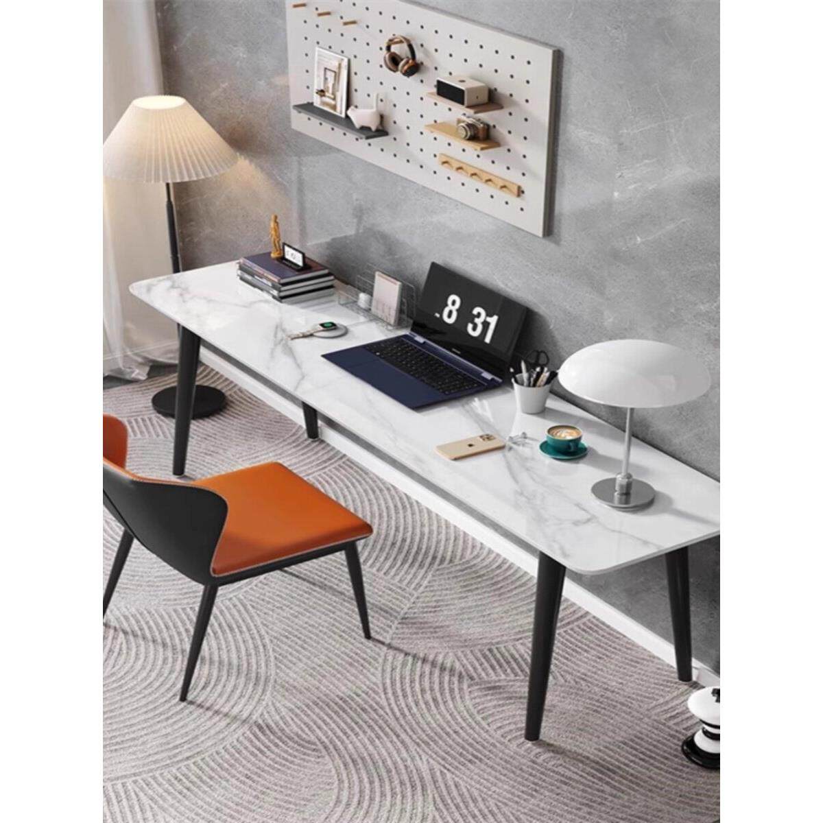 轻型豪华石板电脑桌卧室家庭简单长桌书桌墙书房写字台工作台窄桌