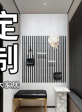 黑白色琴键挂衣架墙面创意实木衣帽挂钩玄关墙壁置物架钢琴键定制