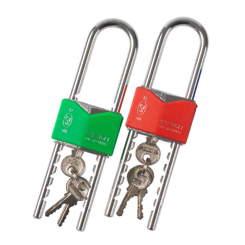 通开通用家用迷你U型菱形包胶多功能伸缩锁小玻璃门锁防锈防盗