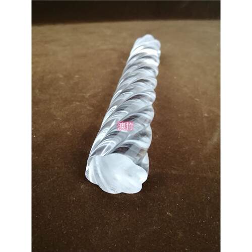高透明有机玻璃亚克力实心螺纹棒压雅克力pmma梅花棒柱棍10mm20mm