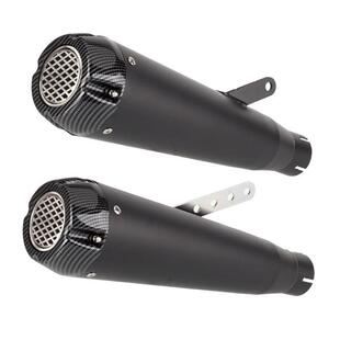 SR400 W800 改装 500 650 摩托车网口复古排气管 REBEL VULCAN