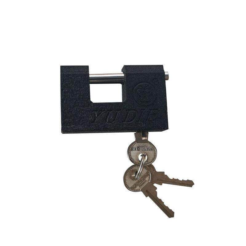 铁挂锁加宽口直开横开大小锁头防撬防盗仓库大门机箱通开黑色锁具