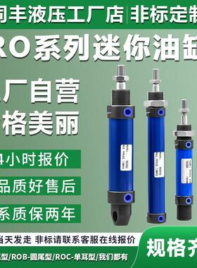 ROB液压迷你油缸液压油缸16/20/25/32/40/63 微型圆形液压缸ROA/C