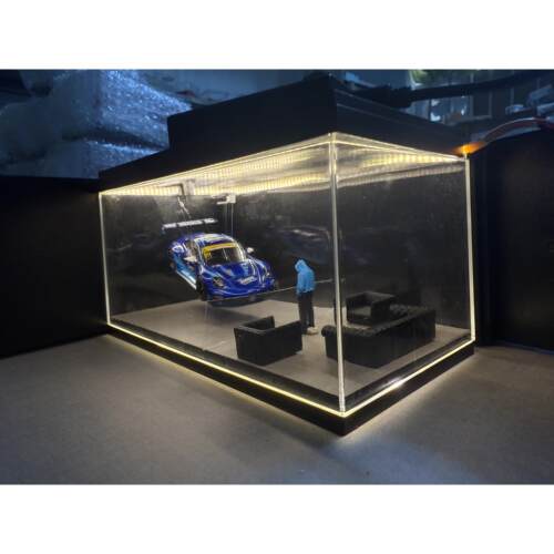1:64车展场景小比例车模场景亚克力展示盒模型(不含车模)