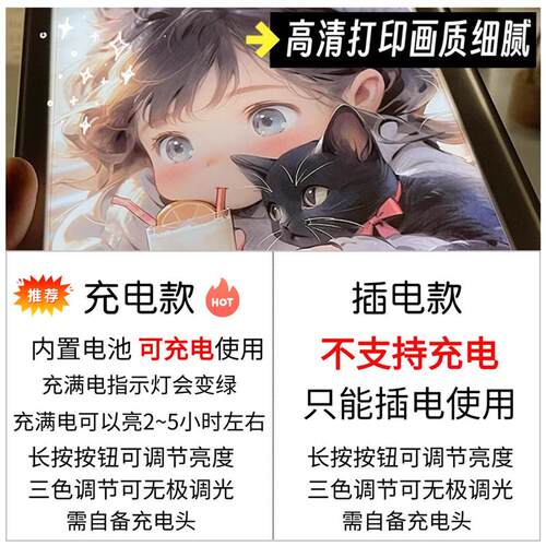 薛之谦镜子灯光画氛围感装饰品周边桌面发光相框摆件创意礼物女生