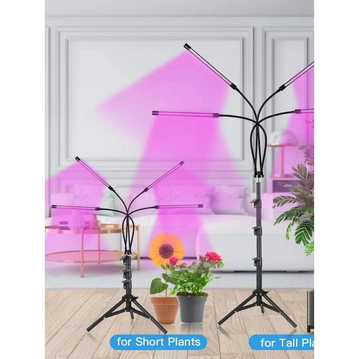 led植物补光灯全光谱落地支架款室内彷日光多肉上色灯防徒长草莓