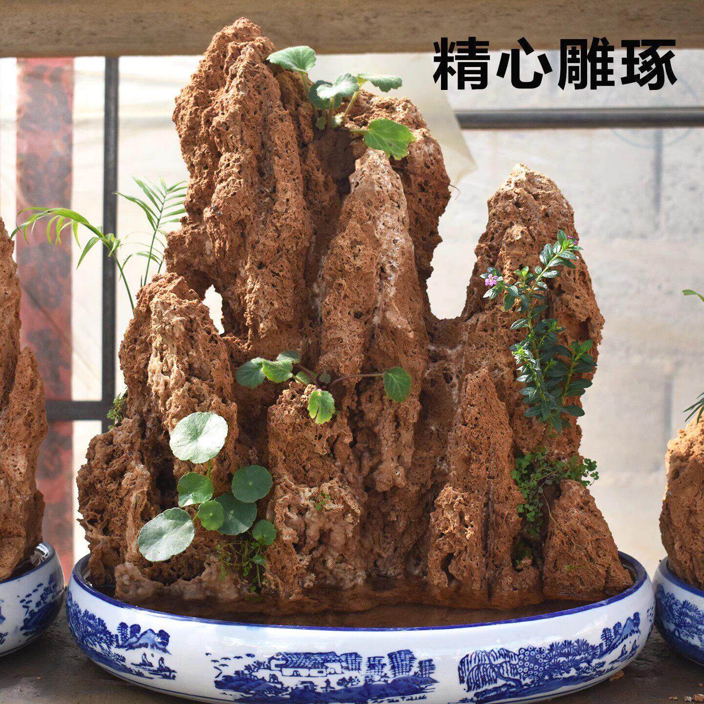 天然吸水石上水石原石假山石头植物流水盆景鱼池客厅景观镇宅奇石