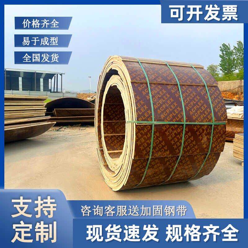 基础桩弧形模具定型建筑圆模板定制污水井桥梁墩工程圆柱木模板
