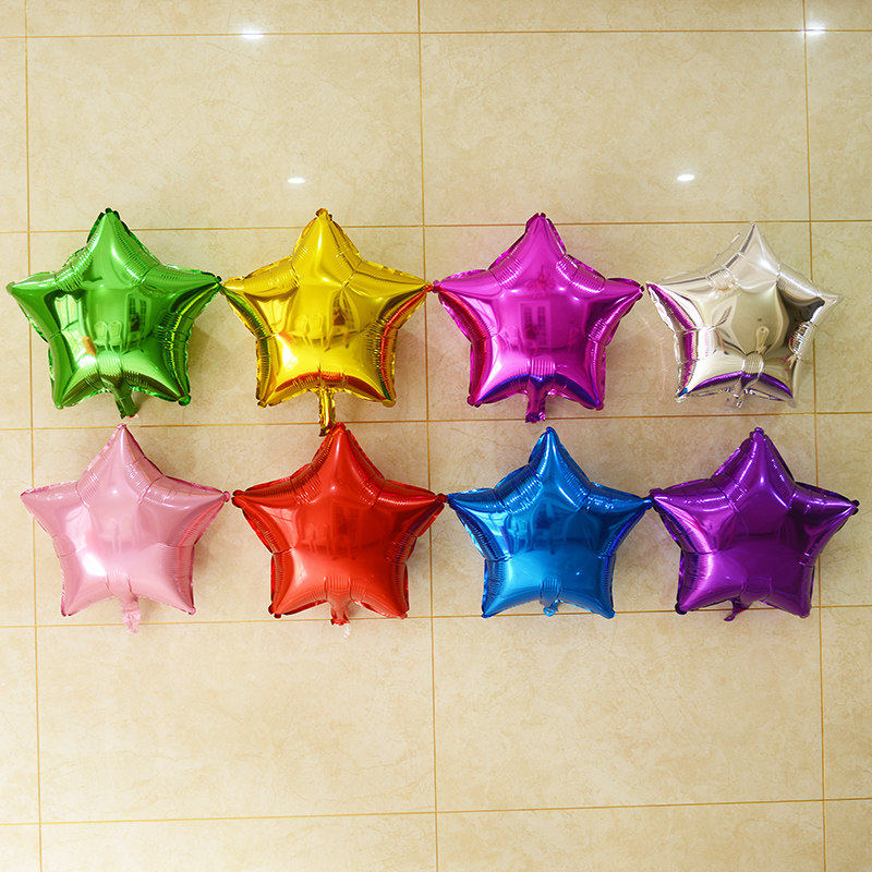 星星五角星铝膜气球网红气球铝膜铝箔气球生日婚礼结婚布置装饰
