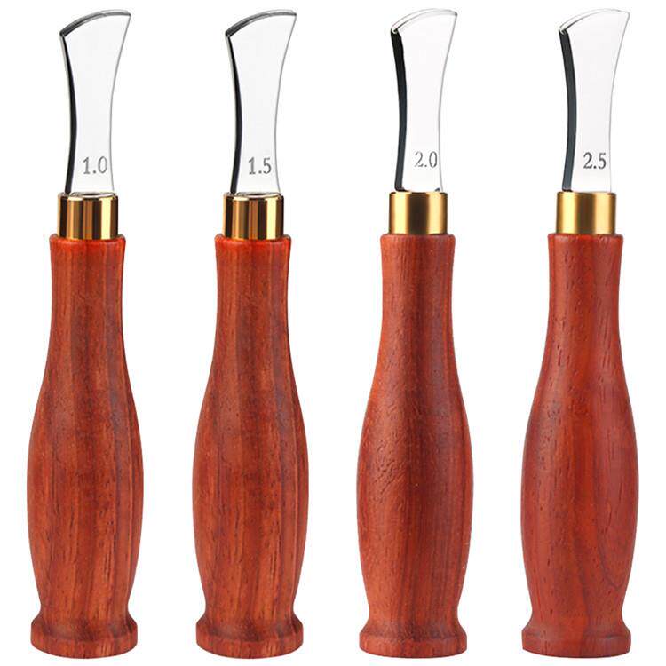 DIY皮革工具浅圆压线器实木压线工具起鼓器 浅圆压边器边线器皮雕