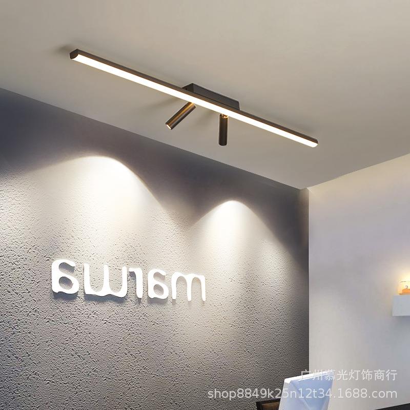 长条LED带射灯吸顶灯简约现代衣帽间客厅投射灯服装店办公室灯具