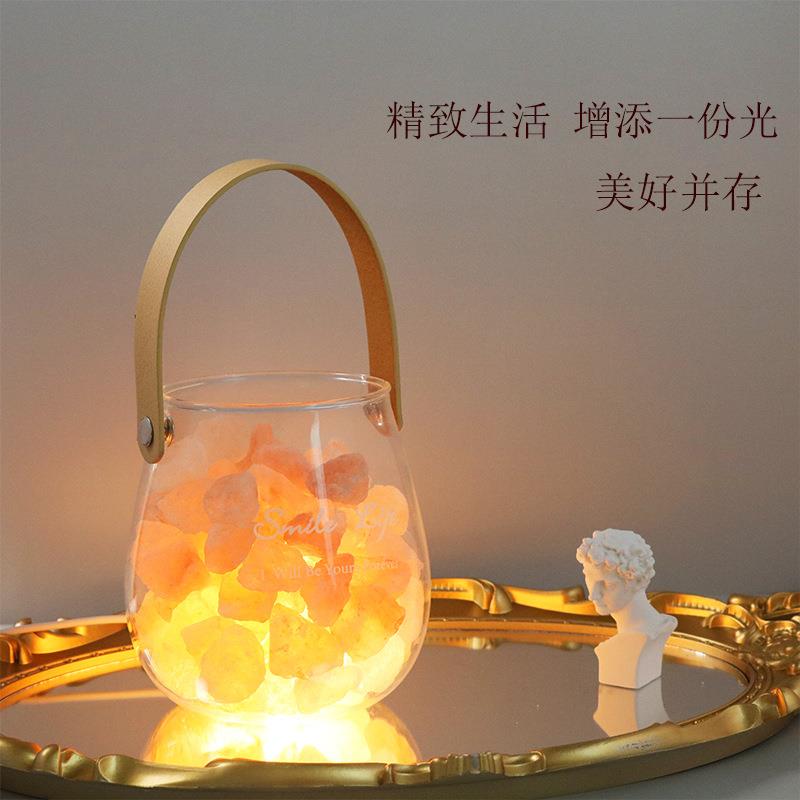 盐灯 喜马拉雅水晶盐灯自然负离子盐块创意usb礼品床头卧室小夜灯