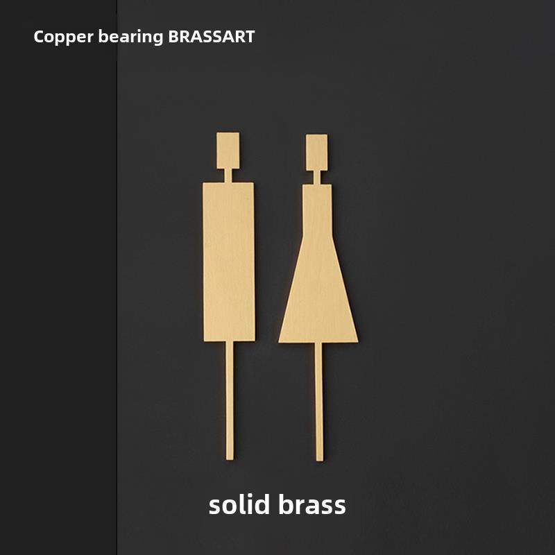 黄铜斯堪的纳维亚浴室标志酒店B&B男女洗手间厕所门标志厕所标志,家居饰品,装饰挂牌,淘宝优惠券,粉丝福利购,淘宝优惠卷