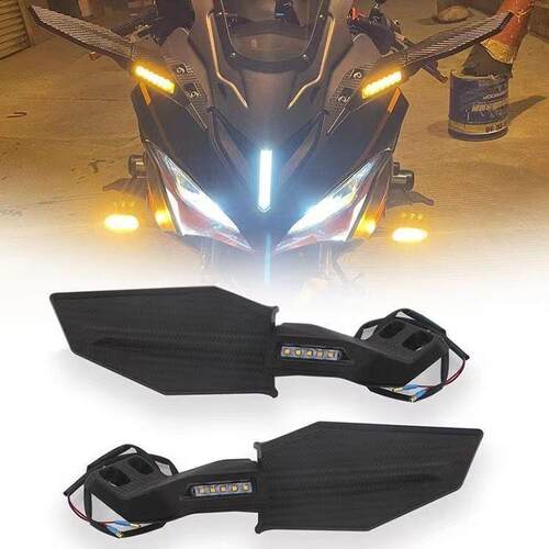 铃木GSX250赛600忍者400春风250sr 改装风刀 定风翼后视镜