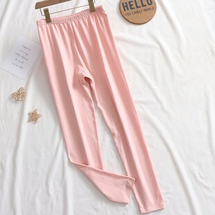 保暖衬裤 男女中大童学生内穿莱卡棉春秋修身 打底秋裤 儿童纯棉薄款