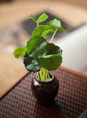 颂物 复古陶罐小花器摆件创意陶瓷迷你花缸 桌面博古架装饰品摆设