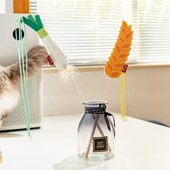 大葱麦穗蔬菜逗猫棒带流苏猫咪用品互动小猫玩具长杆铃铛钢丝耐咬