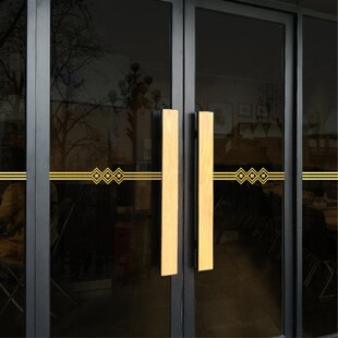 防撞腰线贴纸玻璃门家用厨房客厅阳台店铺帝鲲拉丝金装 饰线条