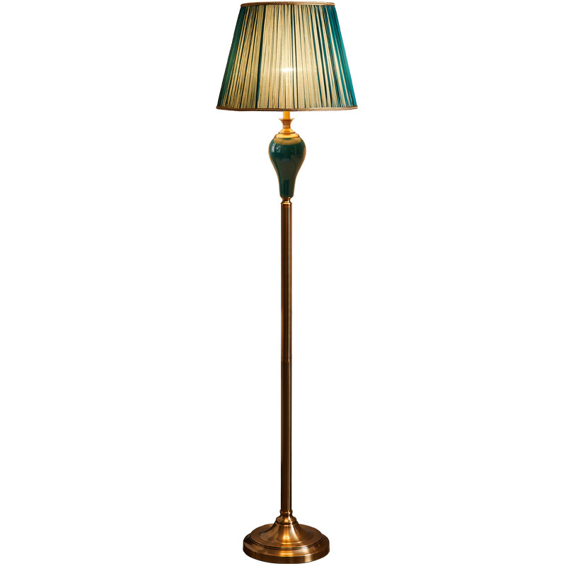 美式落地灯遥控可调光复古乡村创意客卧室床头温馨轻奢立式厅台灯